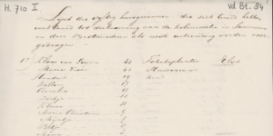 'Lijst der vijftig huisgezinnen', D H 824, 84