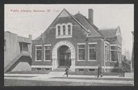 Postcard of Public Library in Geneseo, Illinois, United States of America, KOOPM 11654