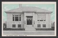 Postcard of Carnegie Library in Roachdale, Indiana, United States of America, KOOPM 12061