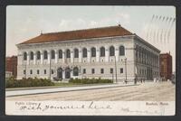 Postcard of Public Library in Boston, Massachusetts, United States of America, KOOPM 13055