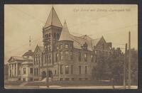 Postcard of Public Library (old) in Logansport, Indiana, United States of America, KOOPM 11972