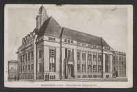 Postcard of Municipal Library (old) in Rotterdam, KOOPM 6656