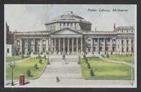 Postcard of Public Library in Melbourne, Australia, KOOPM 00098