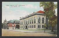 Postcard of Public Library in Galesburg, Illinois, United States of America, KOOPM 11651