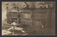 Postcard of Normaalschool Zusters Annonciaden - Bibliotheek (interior) in Wyneghem, Belgium, KOOPM 01136