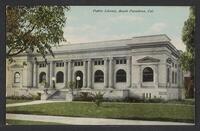 Postcard of Public Library in South Pasadena, California, United States of America, KOOPM 10823