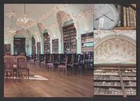 Postcard of Rolduc Seminary Library (interior) in Kerkrade, KOOPM 6499