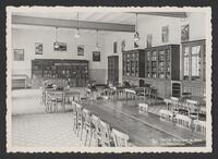 Postcard of Institut Waroque - Bibliothèque (interior) in Mons, Belgium, KOOPM 01024