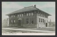 Postcard of Vespasian Warner Library in Clinton, Illinois, United States of America, KOOPM 11593