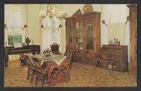 Postcard of Bidwell Mansion Library (interior) in Chico, California, United States of America, KOOPM 10577