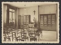 Postcard of Home Saint Aignan - Bibliothèque (interior) in Bruxelles, Belgium, KOOPM 00704