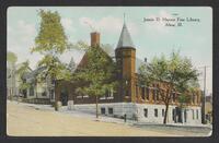 Postcard of Jennie D. Hayner Free Library in Albion, Illinois, United States of America, KOOPM 11476