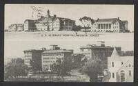 Postcard of U.S. Veteran's Hospital and Library in Wadsworth, Kansas, United States of America, KOOPM 12394