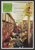 Postcard of Centrum van het Beeldverhaal - Bibliotheek (interior) in Bruxelles, Belgium, KOOPM 00723