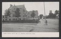 Postcard of Public Library in Muscatine, Iowa, United States of America, KOOPM 12245
