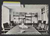Postcard of Bejaardentehuis "De Kraaijert" - library (interior) in Lewedorp, KOOPM 6566