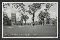 Postcard of Bowdoin College - Hubbard Hall Library in Brunswick, Maine, United States of America, KOOPM 12568