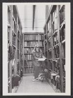 Postcard of Perkins School for the Blind Library (interior) in Watertown, Massachusetts, United States of America, KOOPM 11397