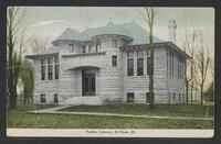 Postcard of Public Library in El Paso, Illinois, United States of America, KOOPM 11620