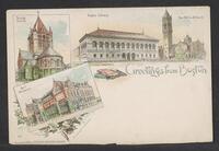 Postcard of Public Library in Boston, Massachusetts, United States of America, KOOPM 13077