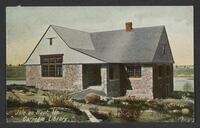 Postcard of Carnegie Library in Isle au Haut, Maine, United States of America, KOOPM 12667