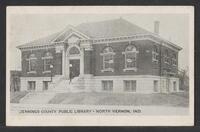 Postcard of Jennings County Public Library in North Vernon, Indiana, United States of America, KOOPM 12017