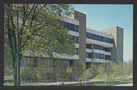 Postcard of Northern Illinois University - Founders Memorial Library in De Kalb, Illinois, United States of America, KOOPM 11607